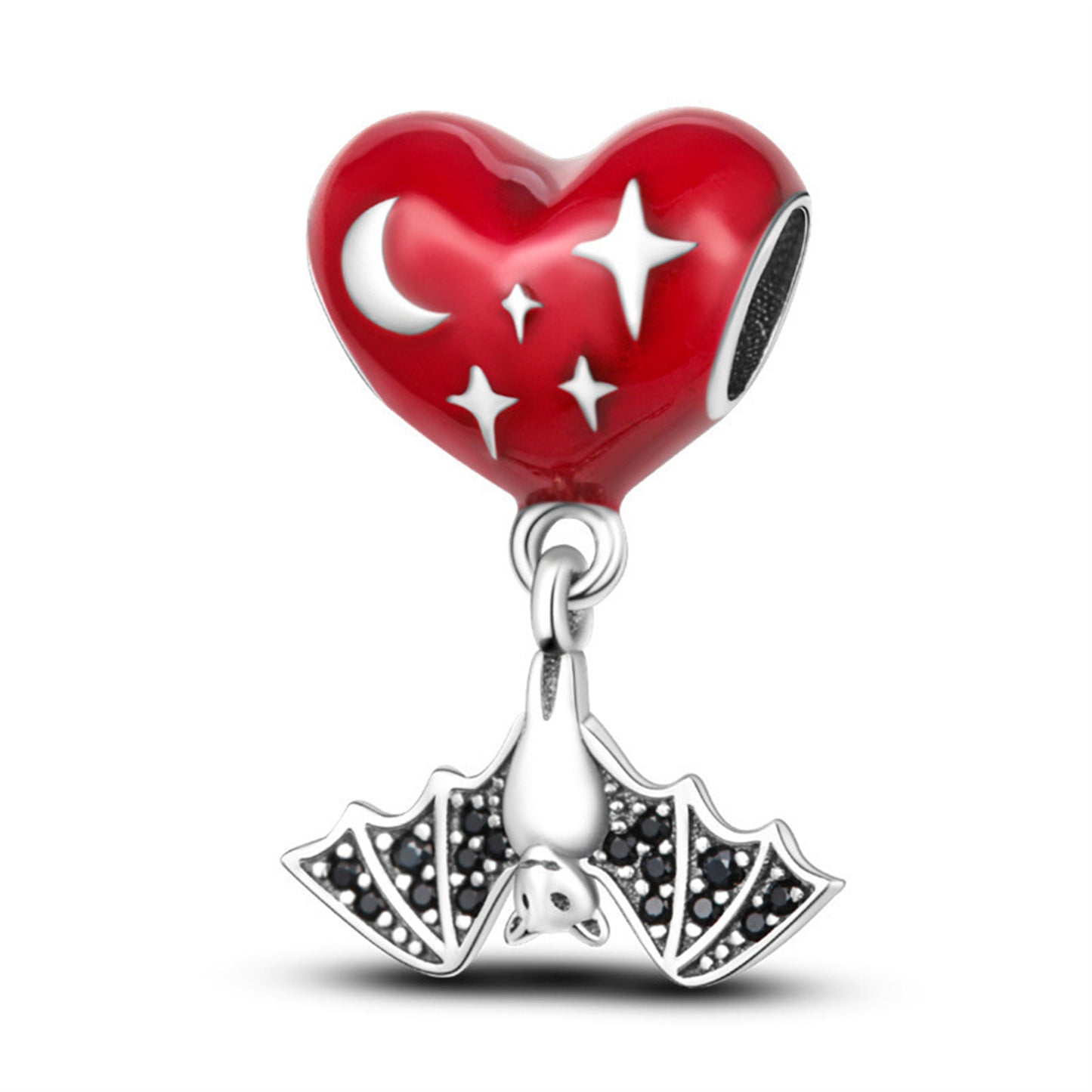 S925 Sterling Silver Color Love Engraved Pendant Series Charm