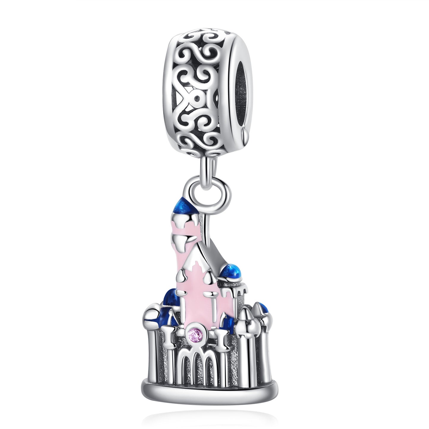 S925 Sterling Silver Exquisite Castle Pendant Series Charm