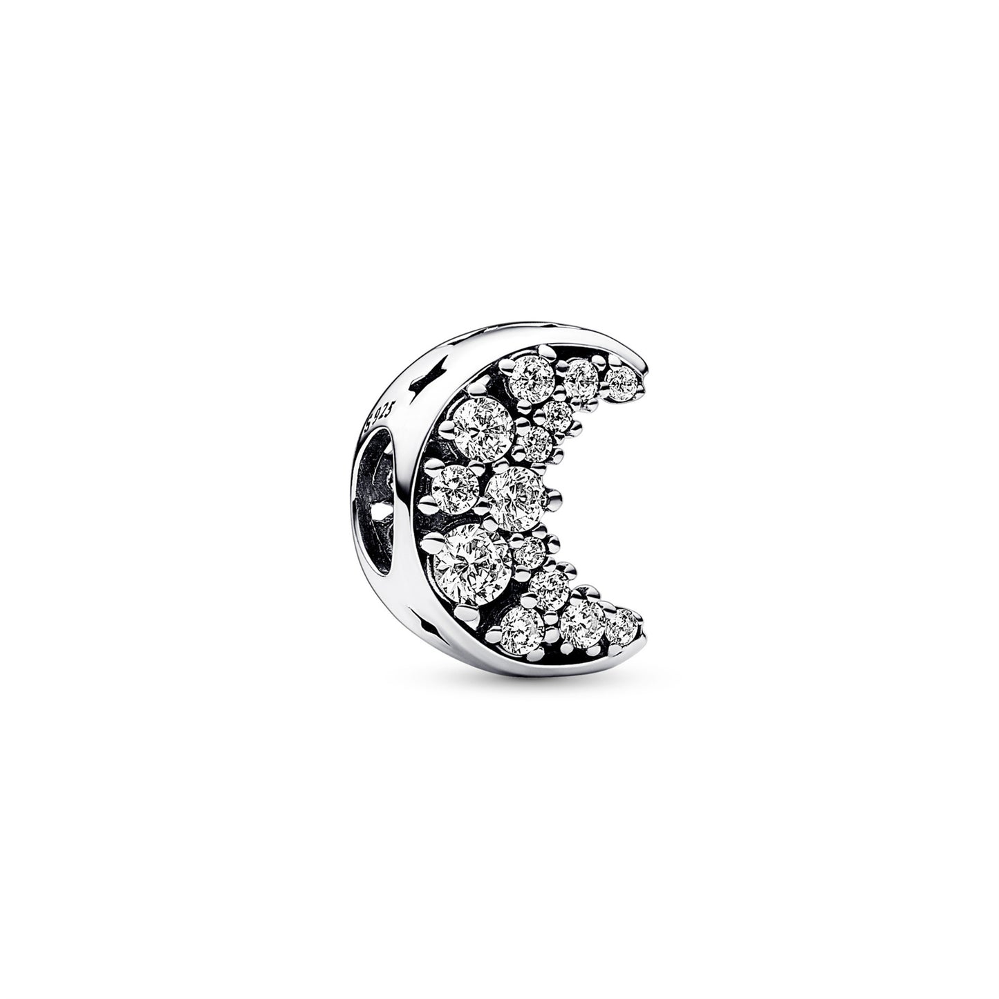 S925 Sterling Silver Five-Pointed Star Star Beaded Series Charm