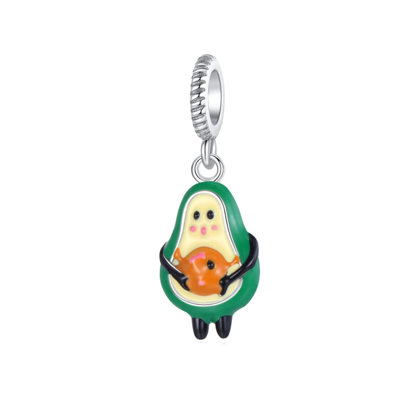 S925 Sterling Silver Fruit Pomegranate Beaded Series Charm