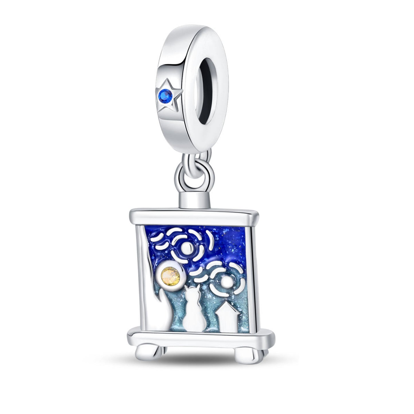 925 Sterling Silver Color Palette Pendant Series Charm