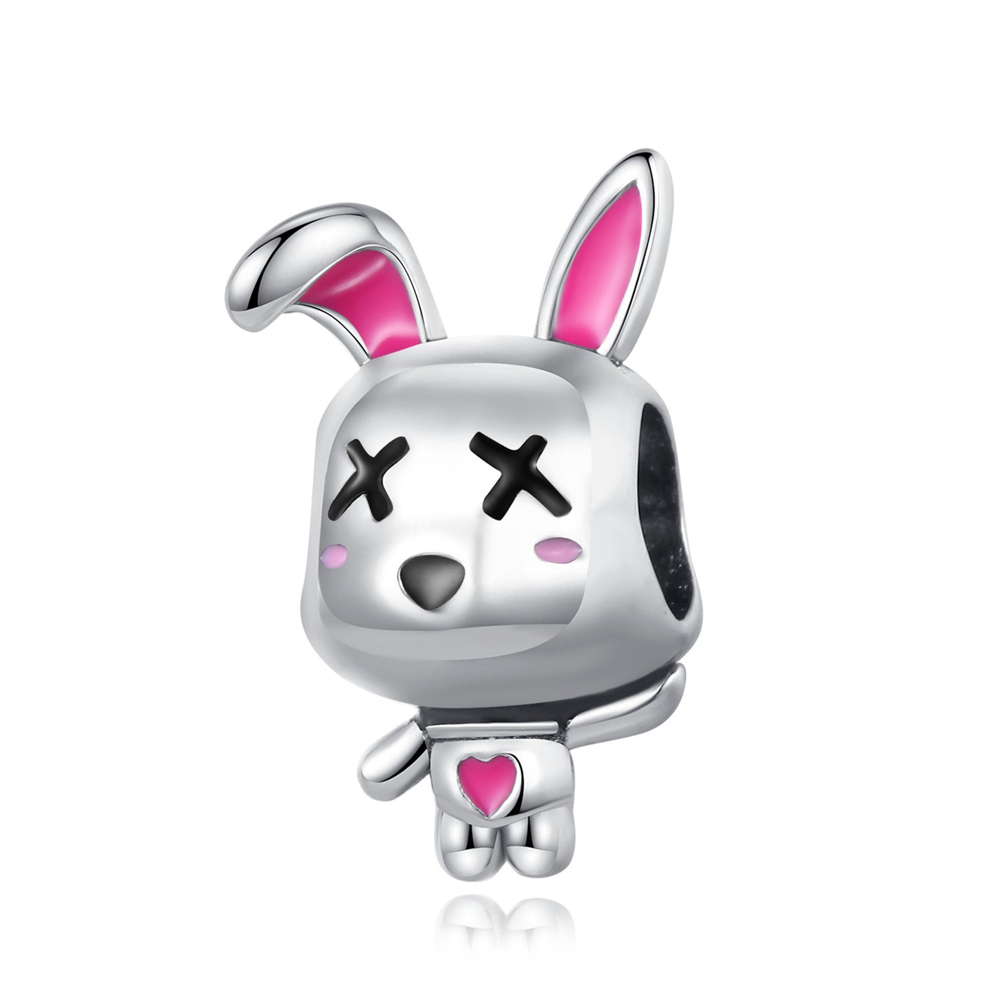 925 Sterling silver Rabbit Fortune Cat Beading Series Charm