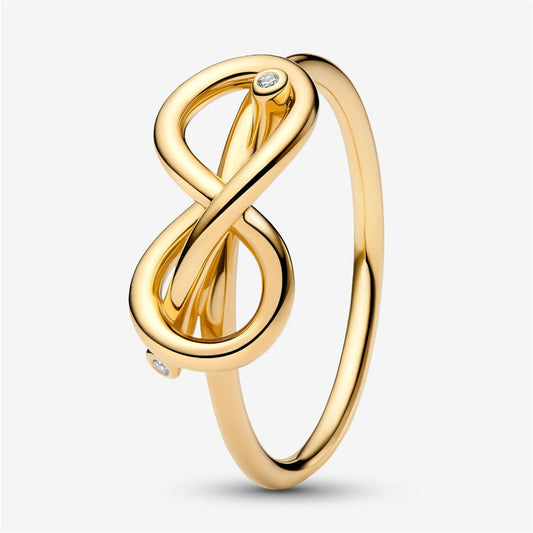 S925 Sterling Silver Infinity Knot Ring