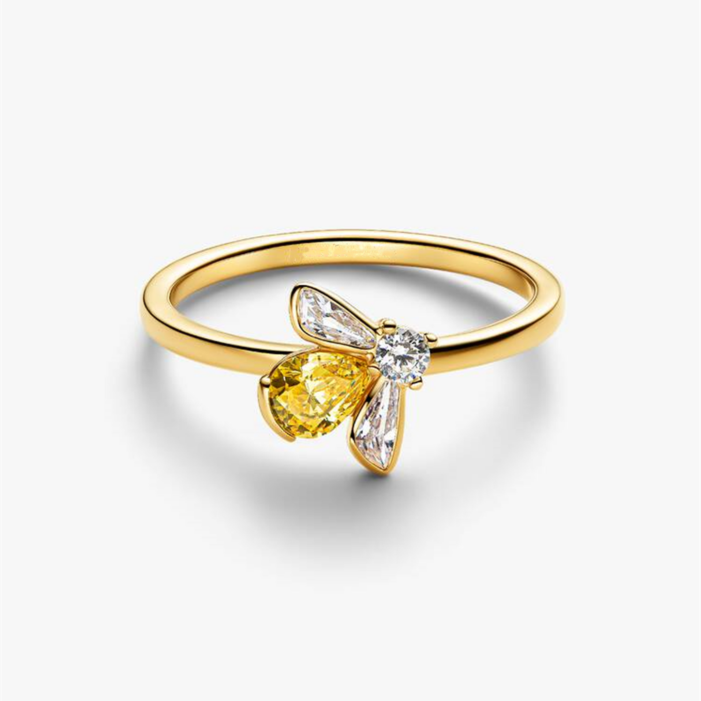 S925 Sterling Silver Honey Bee Ring,Gift trendy jewelry