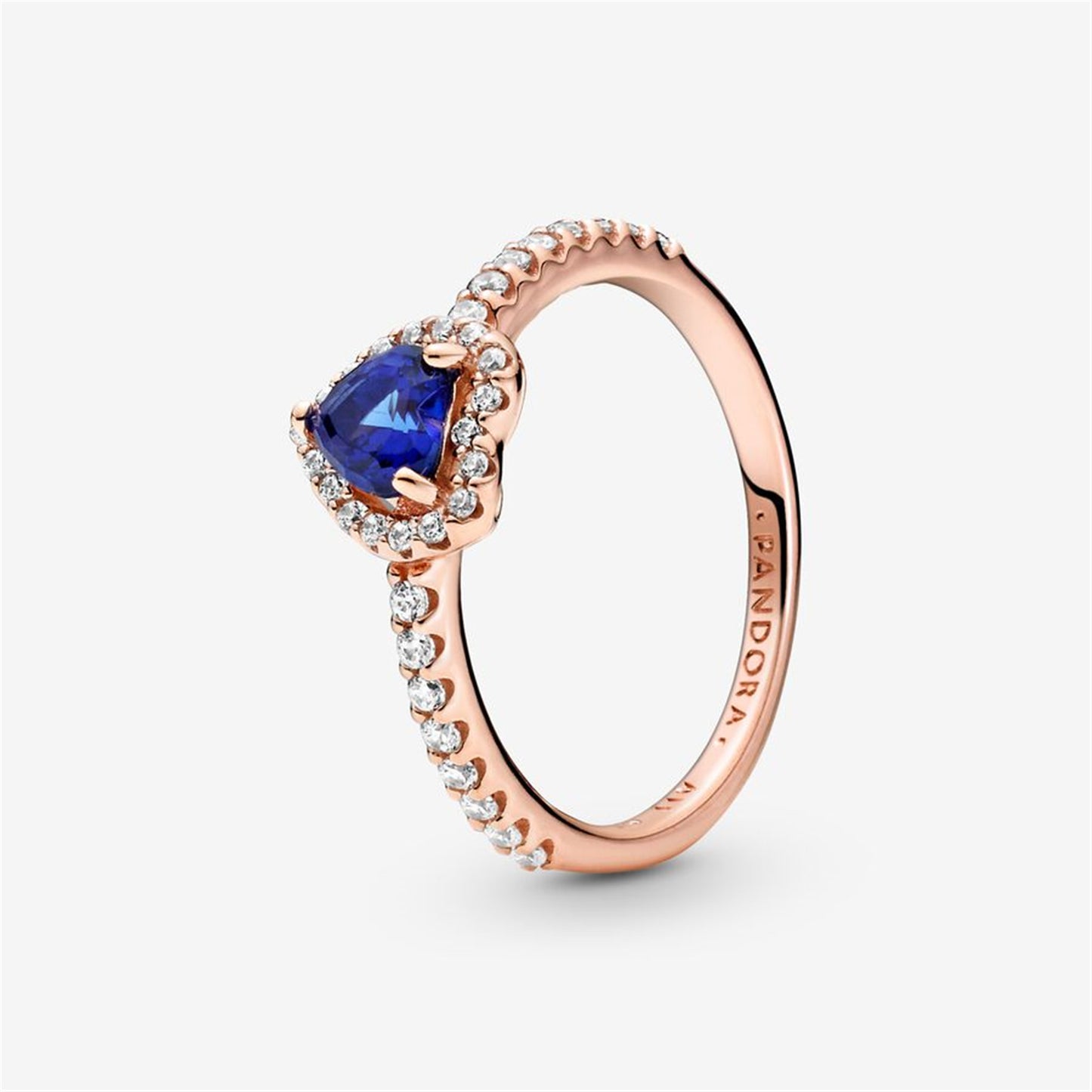 S925 Sterling Silver Sparkling Elevated Heart Ring