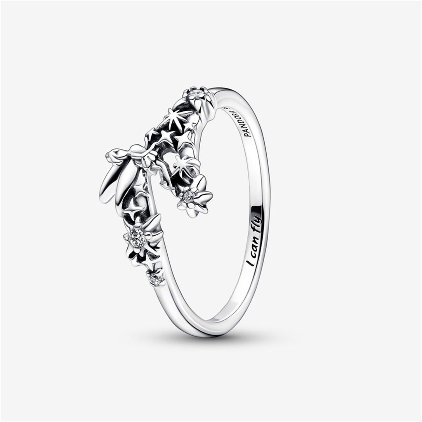 S925 Sterling Silver Disney Tinker Bell Sparkling Ring