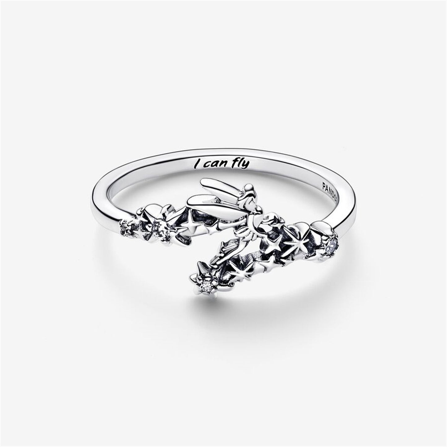 S925 Sterling Silver Disney Tinker Bell Sparkling Ring