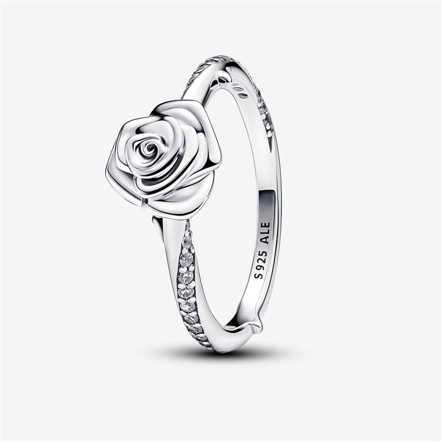 S925 Sterling Silver Rose in Bloom Ring