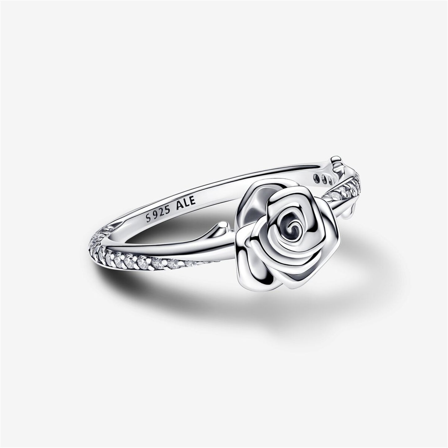 S925 Sterling Silver Rose in Bloom Ring