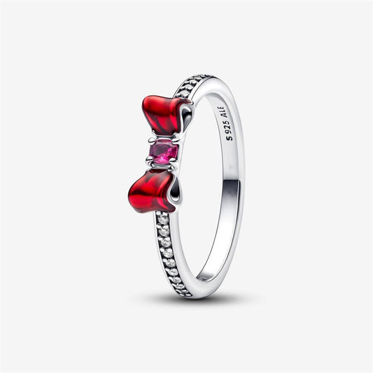 S925 Sterling Silver Princess Snow White Bow Ring