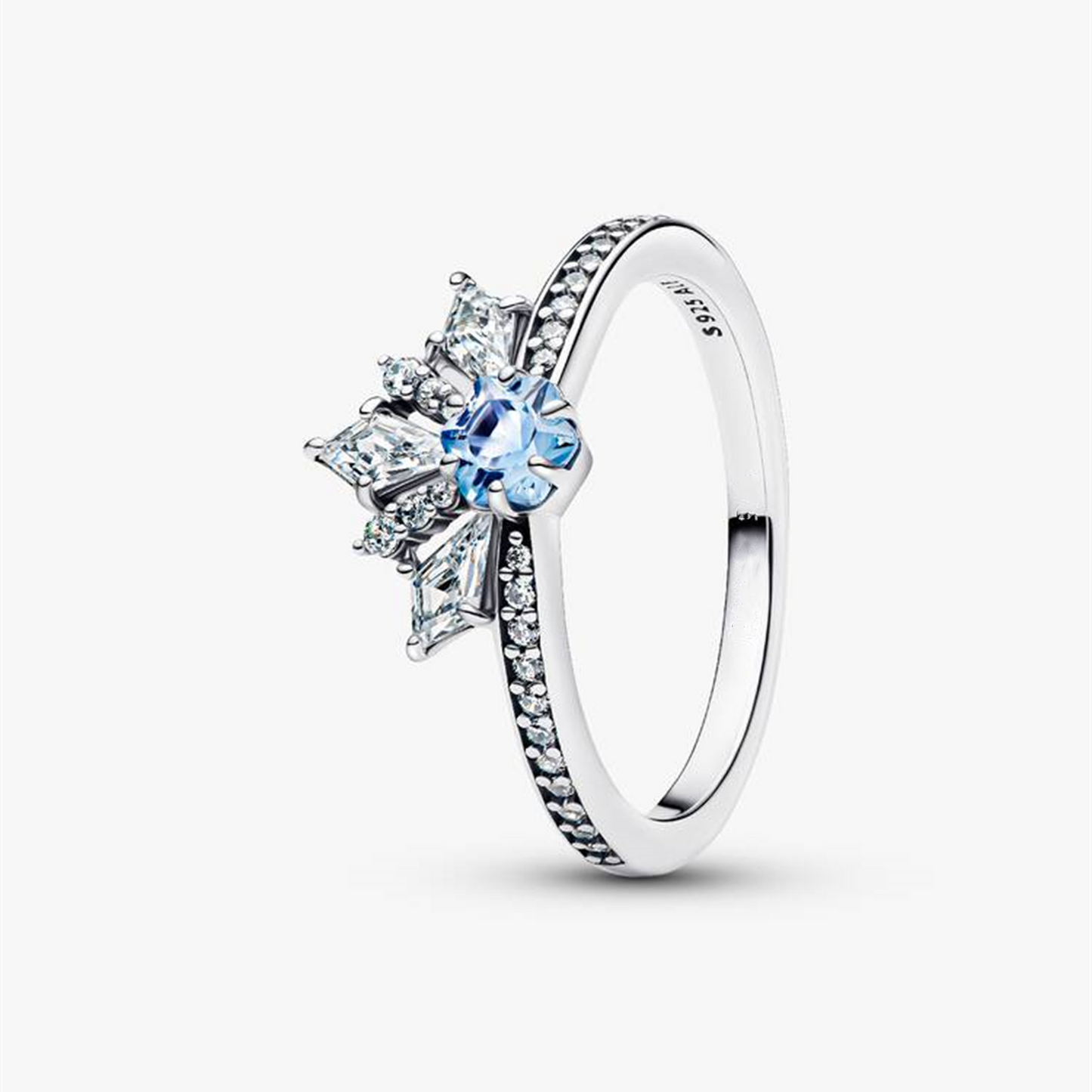 S925 sterling silver Frozen Queen Elsa Tiara Ring