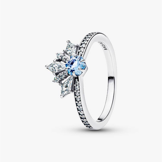 S925 sterling silver Frozen Queen Elsa Tiara Ring