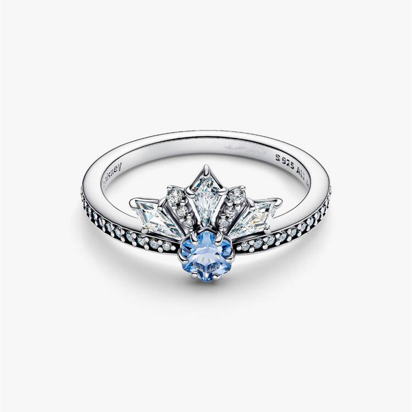 S925 sterling silver Frozen Queen Elsa Tiara Ring