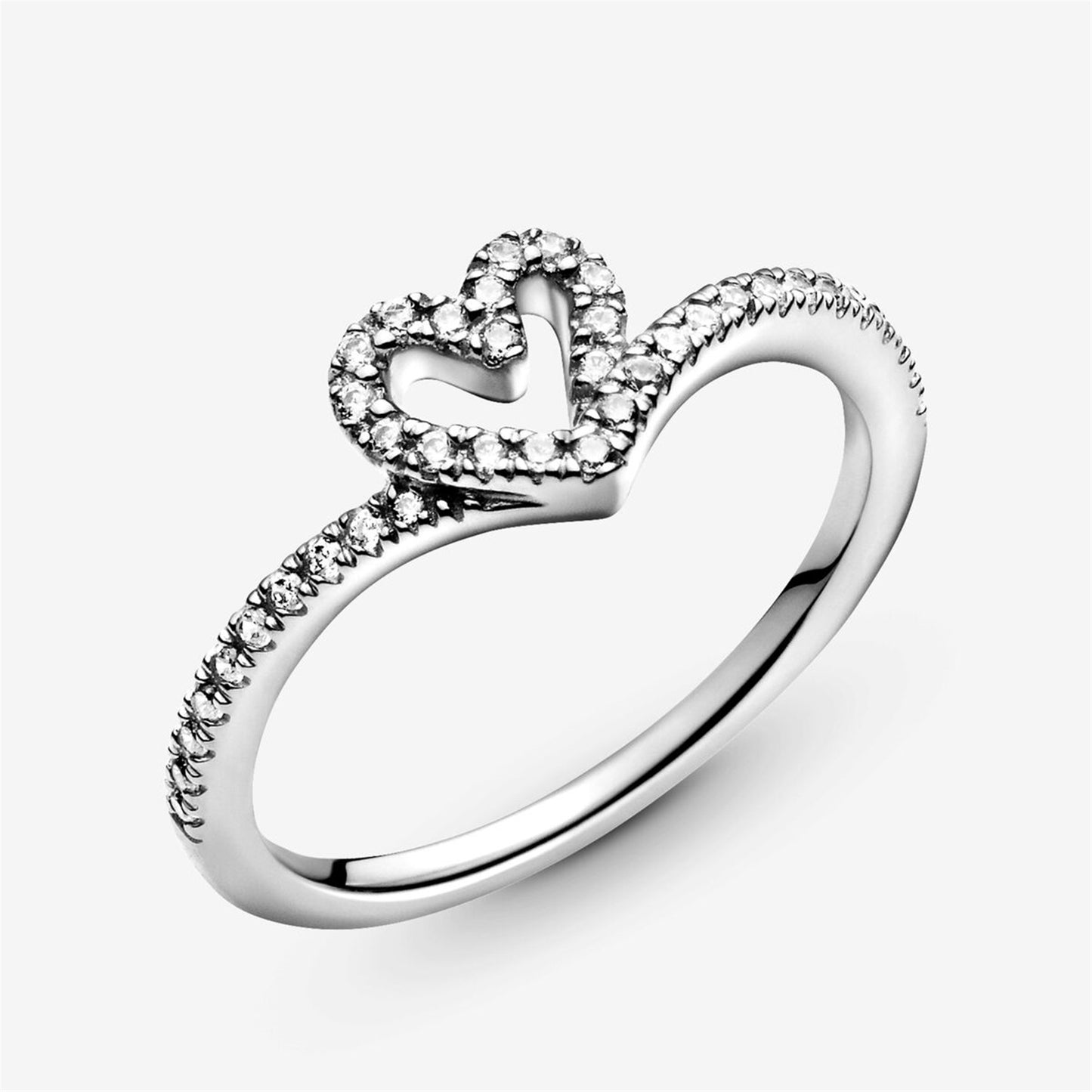 S925 Sterling Silver Timeless Wish Sparkling Heart Ring