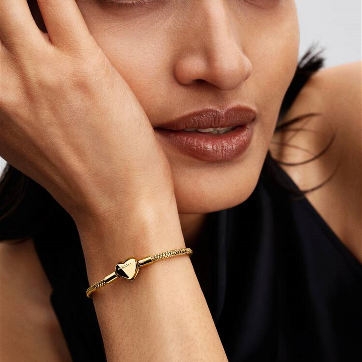 S925 Sterling Silver Heart Clasp Faceted Snake Chain Bracelet,Brilliant Bracelet,Anniversary Gifts