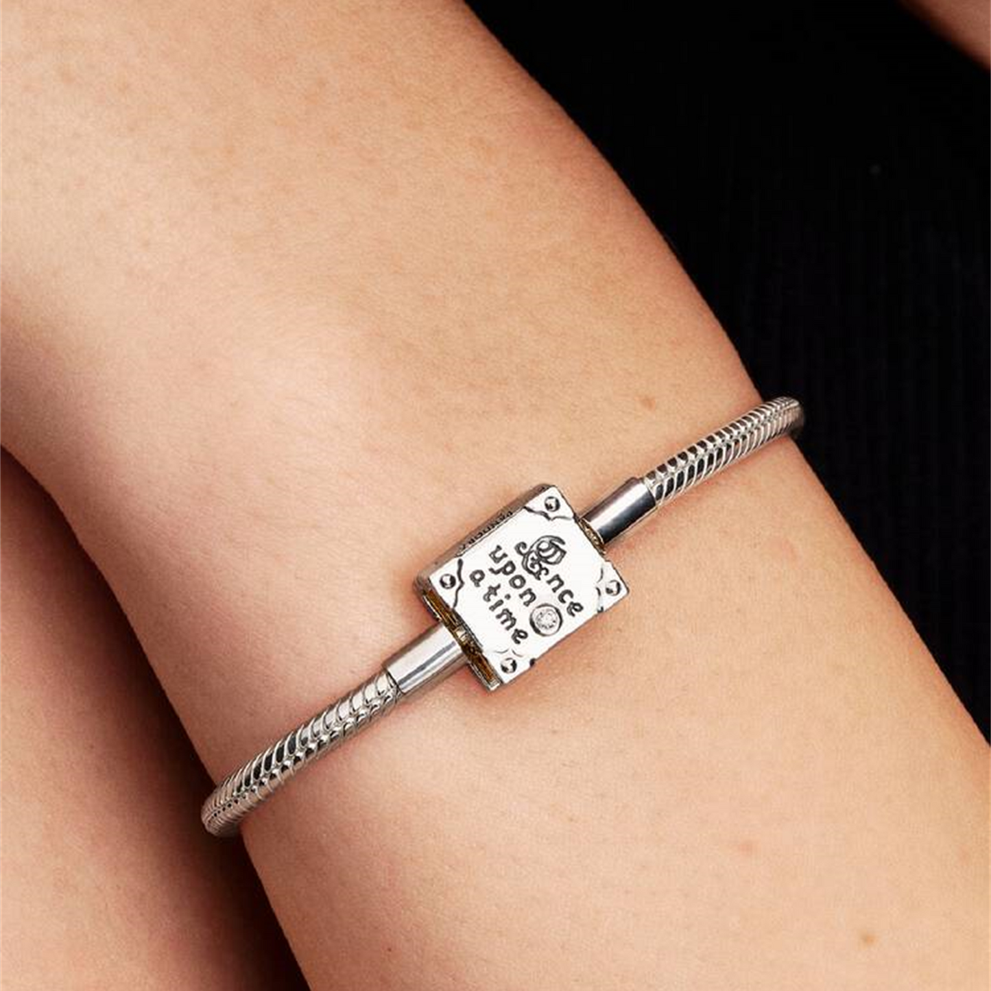 S925 Sterling Silver Princess Storybook Lab-grown Diamond Snake Chain Bracelet