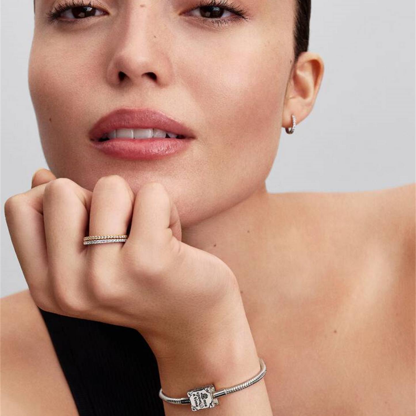 S925 Sterling Silver Princess Storybook Lab-grown Diamond Snake Chain Bracelet