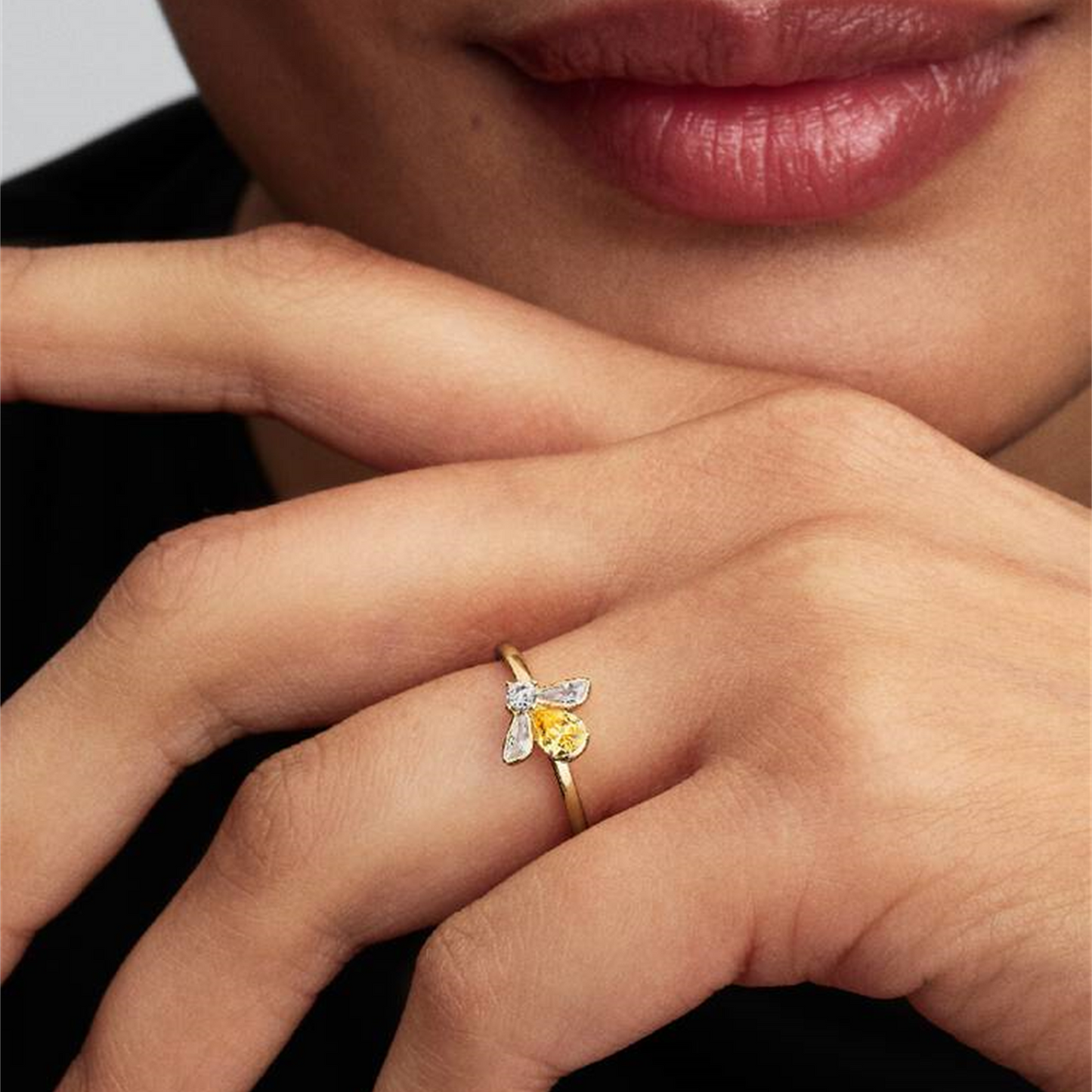 S925 Sterling Silver Honey Bee Ring,Gift trendy jewelry