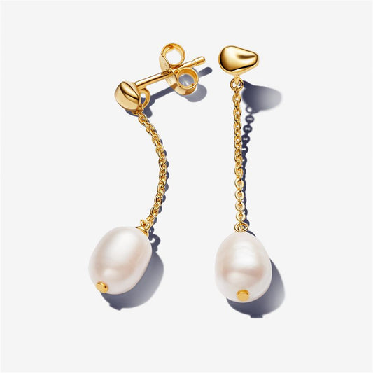 S925 Sterling Silver Treated Freshwater Cultured Pearl Drop Earrings