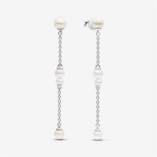S925 Sterling Silver Treated Freshwater Cultured Pearl Drop Earrings