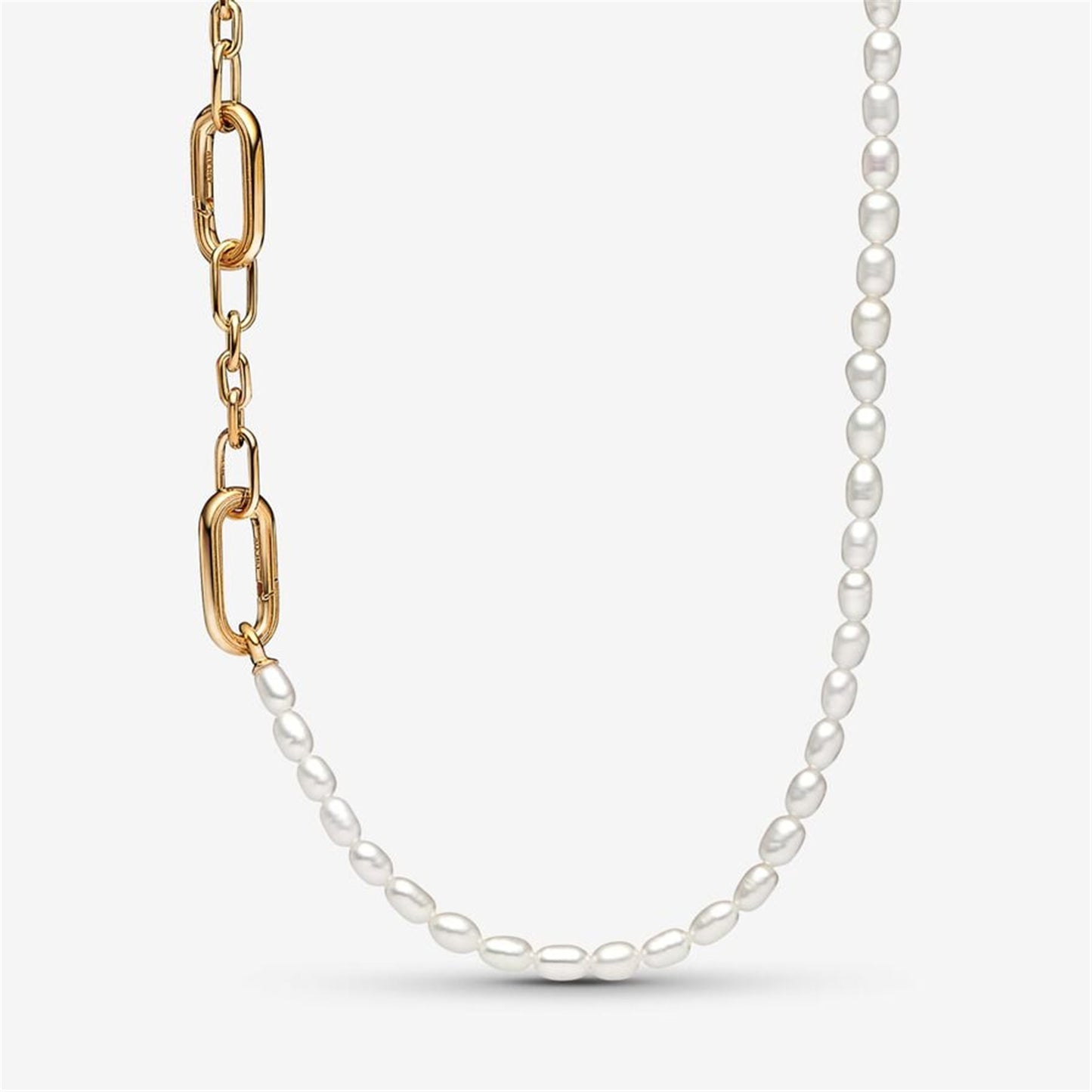 S925 Sterling Silver ME Slim Treated Freshwater Cultured Pearl Necklace