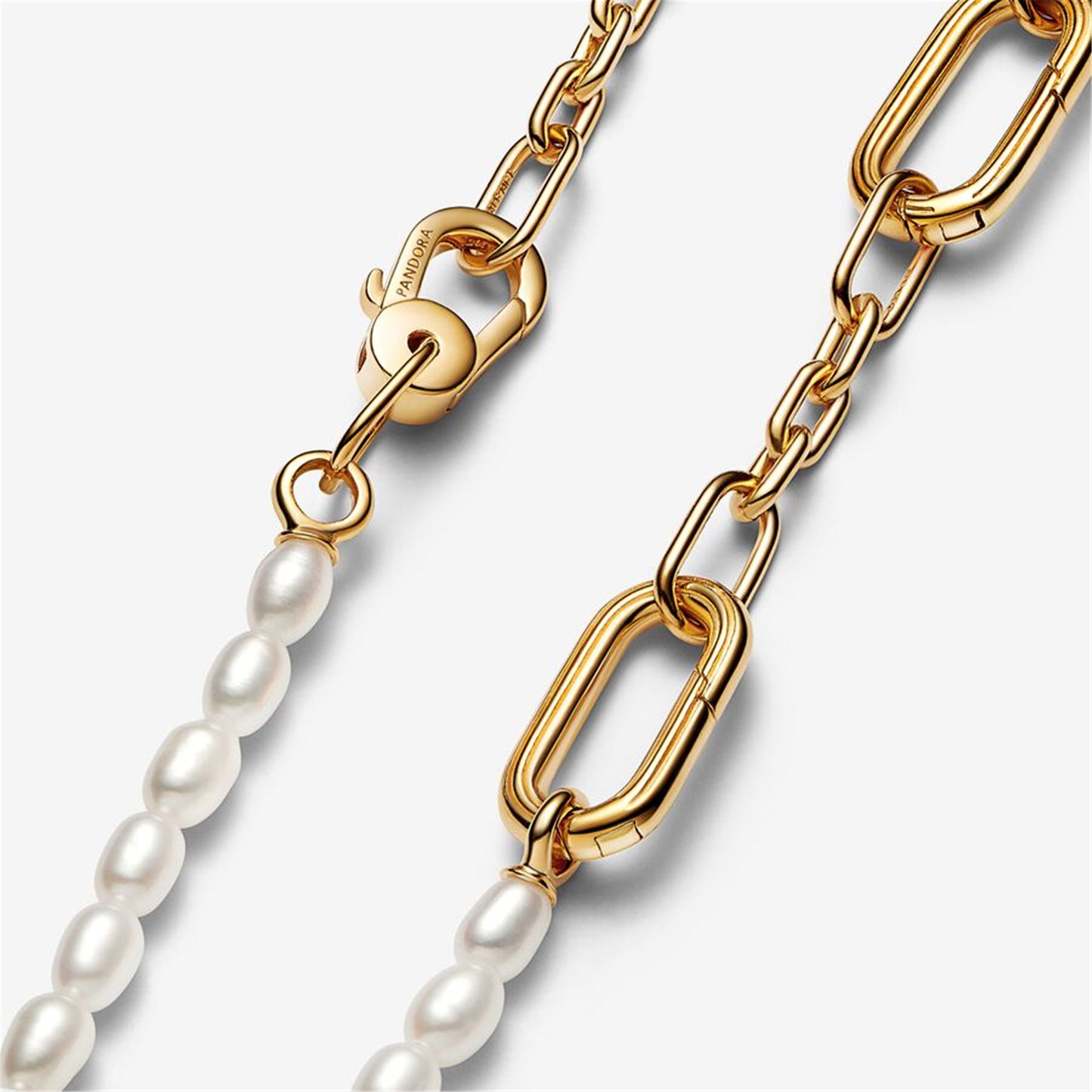 S925 Sterling Silver ME Slim Treated Freshwater Cultured Pearl Necklace