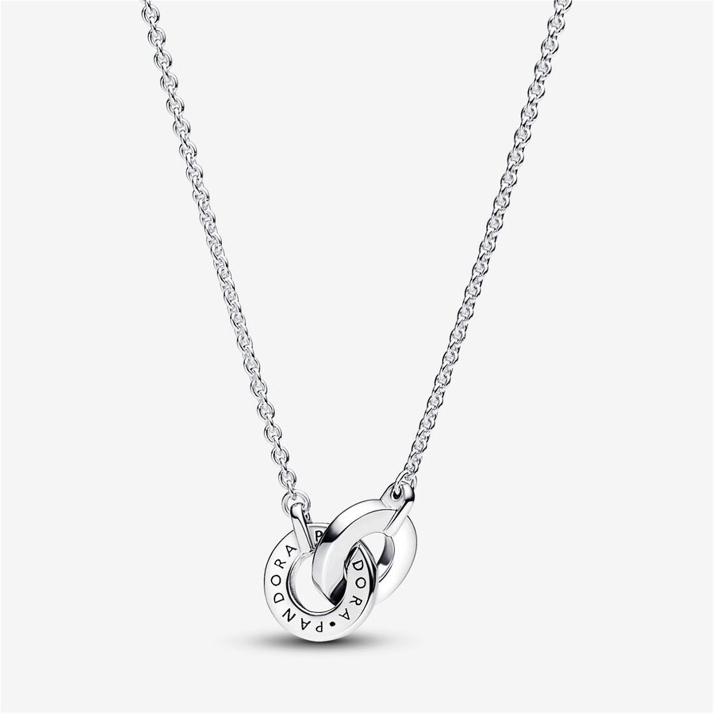 S925 Sterling Silver Signature Intertwined Pavé Pendant Necklace