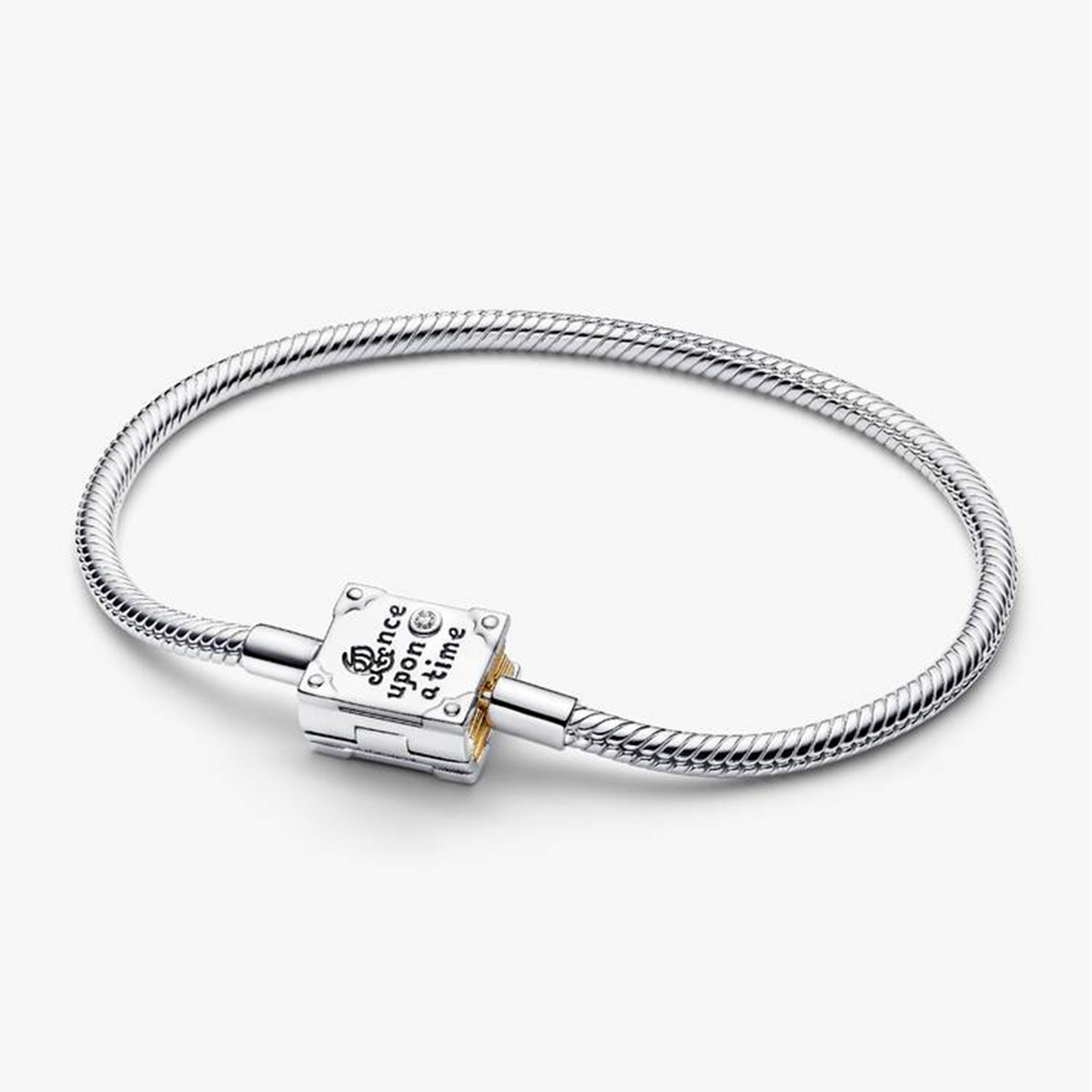 S925 Sterling Silver Princess Storybook Lab-grown Diamond Snake Chain Bracelet