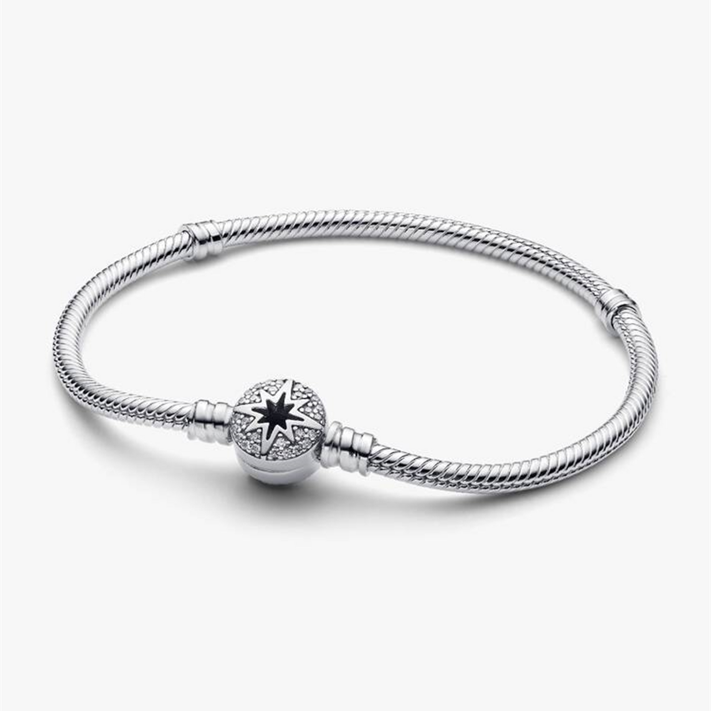 S925 Sterling Silver North Star Clasp Snake Chain Bracelet,Ornate Bracelet,Wedding Gifts