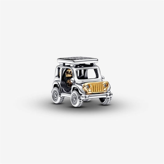 S925 sterling silver Two-tone Adventure Car Charm