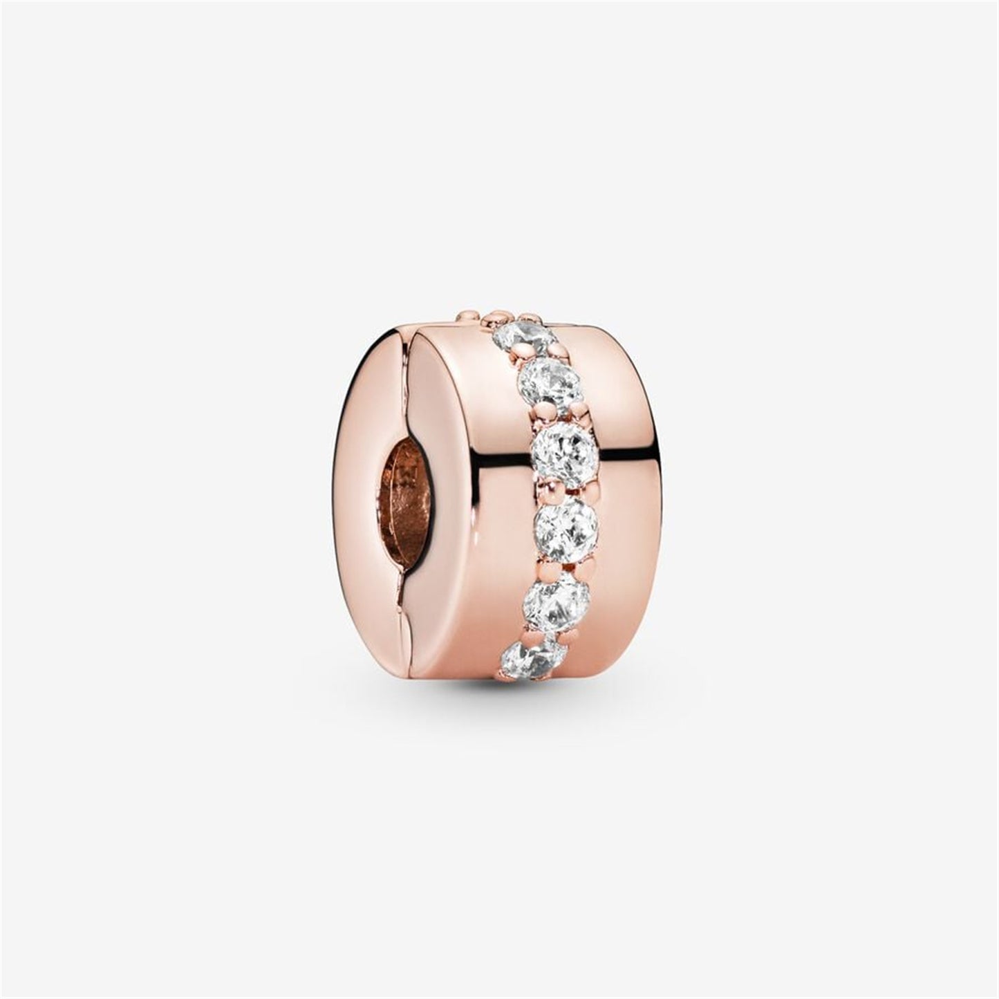S925 sterling silver Sparkling Row Spacer Charm