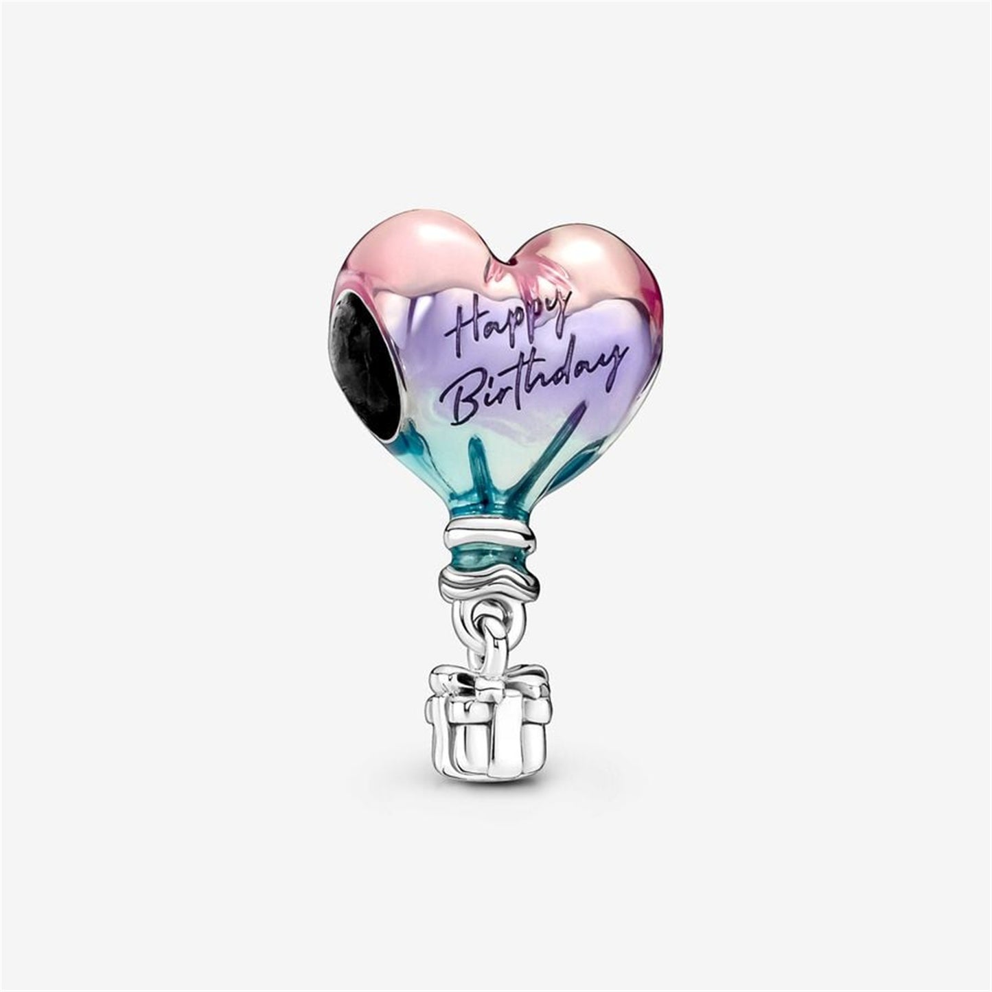 S925 sterling silver Happy Birthday Hot Air Balloon Charm