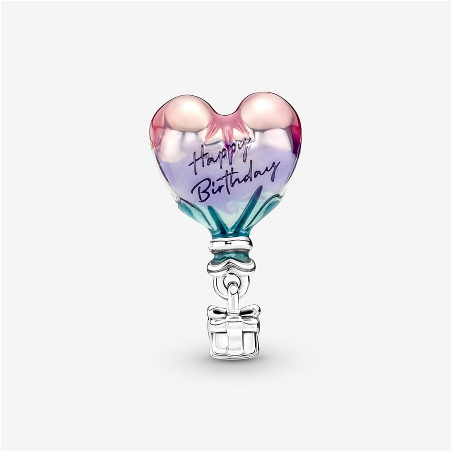 S925 sterling silver Happy Birthday Hot Air Balloon Charm
