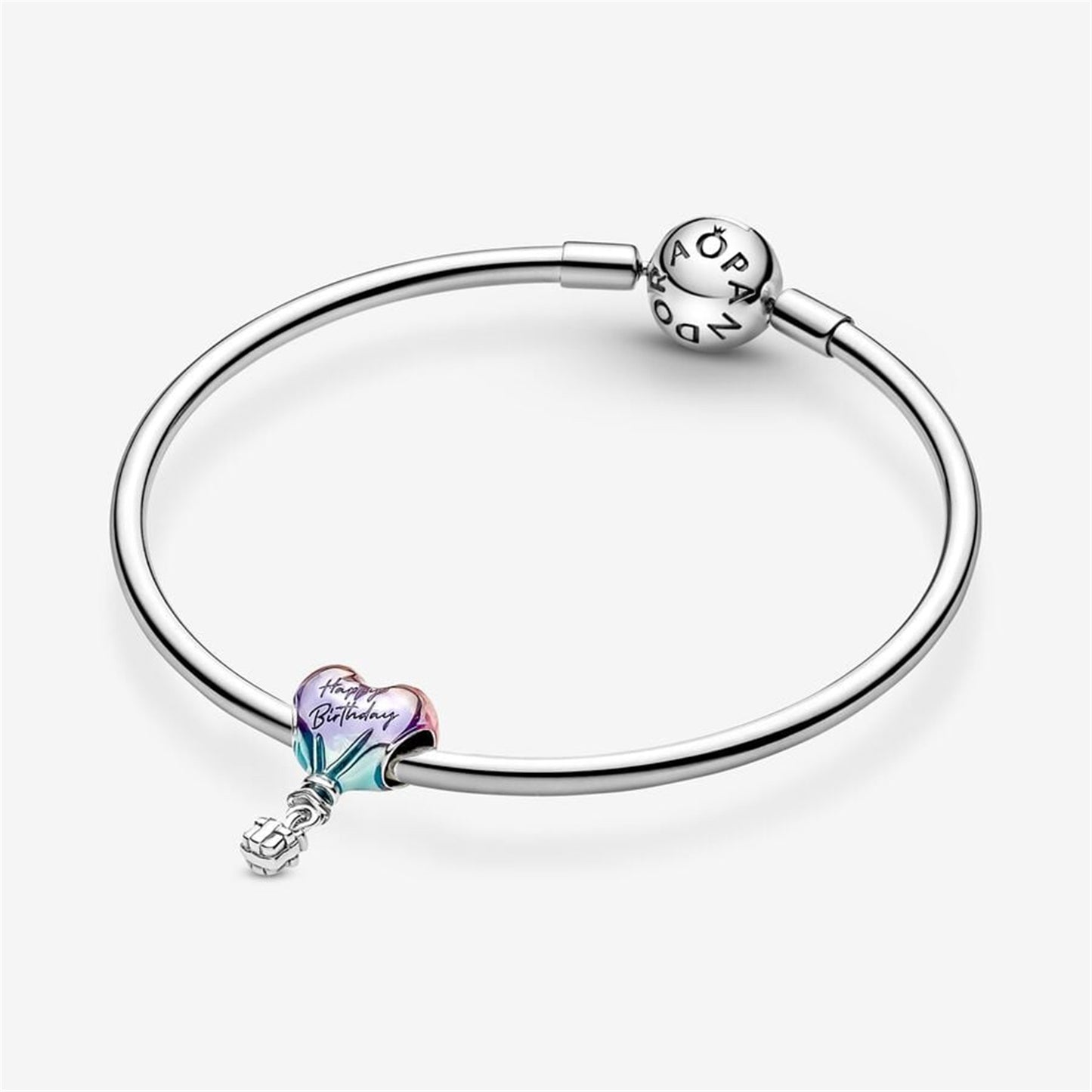 S925 sterling silver Happy Birthday Hot Air Balloon Charm