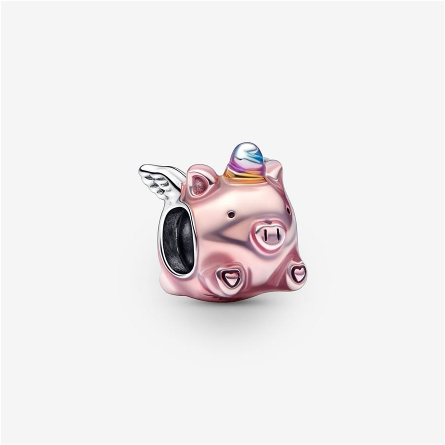 S925 Sterling Silver Flying Unicorn Pig Charm