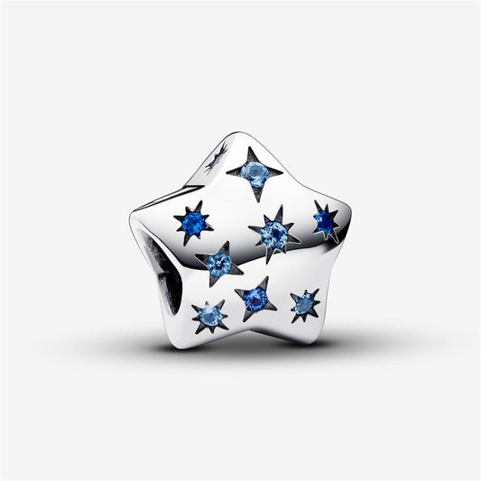S925 Sterling Silver Bold Sparkling Star Charm
