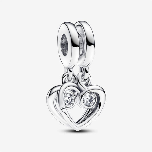 S925 Sterling Silver Forever & Always Splittable Dangle Charm
