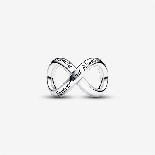 S925 Sterling Silver Forever & Always Infinity Charm