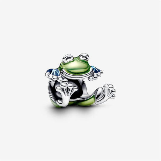 S925 sterling silver Climbing Frog Charm