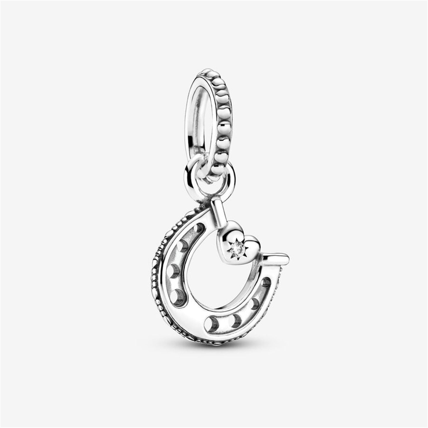 S925 Sterling Silver Good Luck Horseshoe Dangle Charm