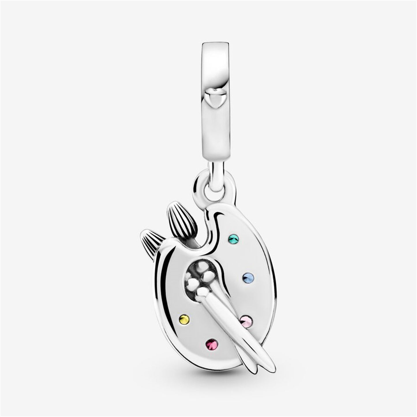 S925 Sterling Silver Artist's Palette Dangle Charm