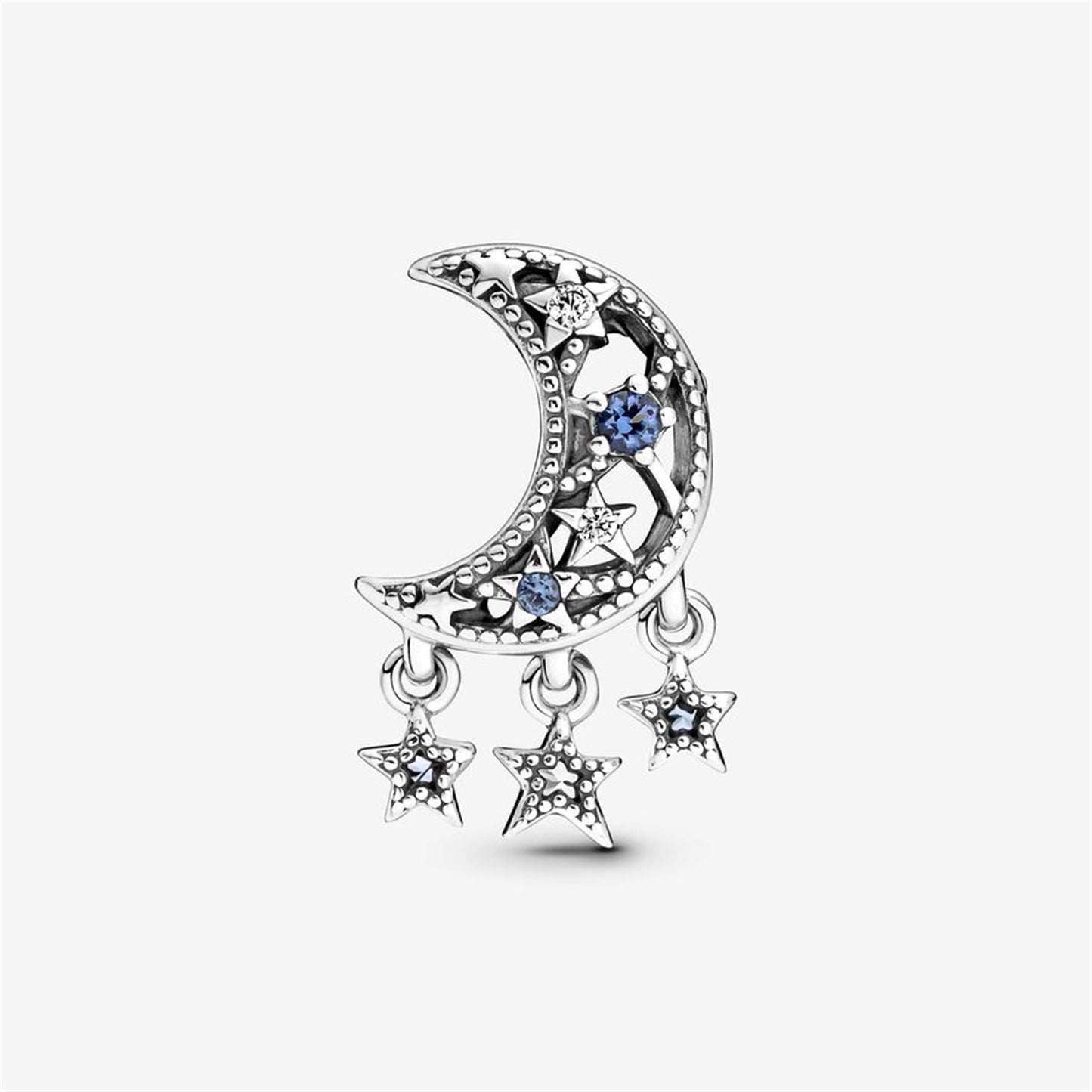 S925 Sterling Silver Star & Crescent Moon Charm