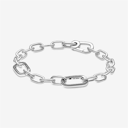 S925 Sterling Silver ME Small-Link Chain Bracelet