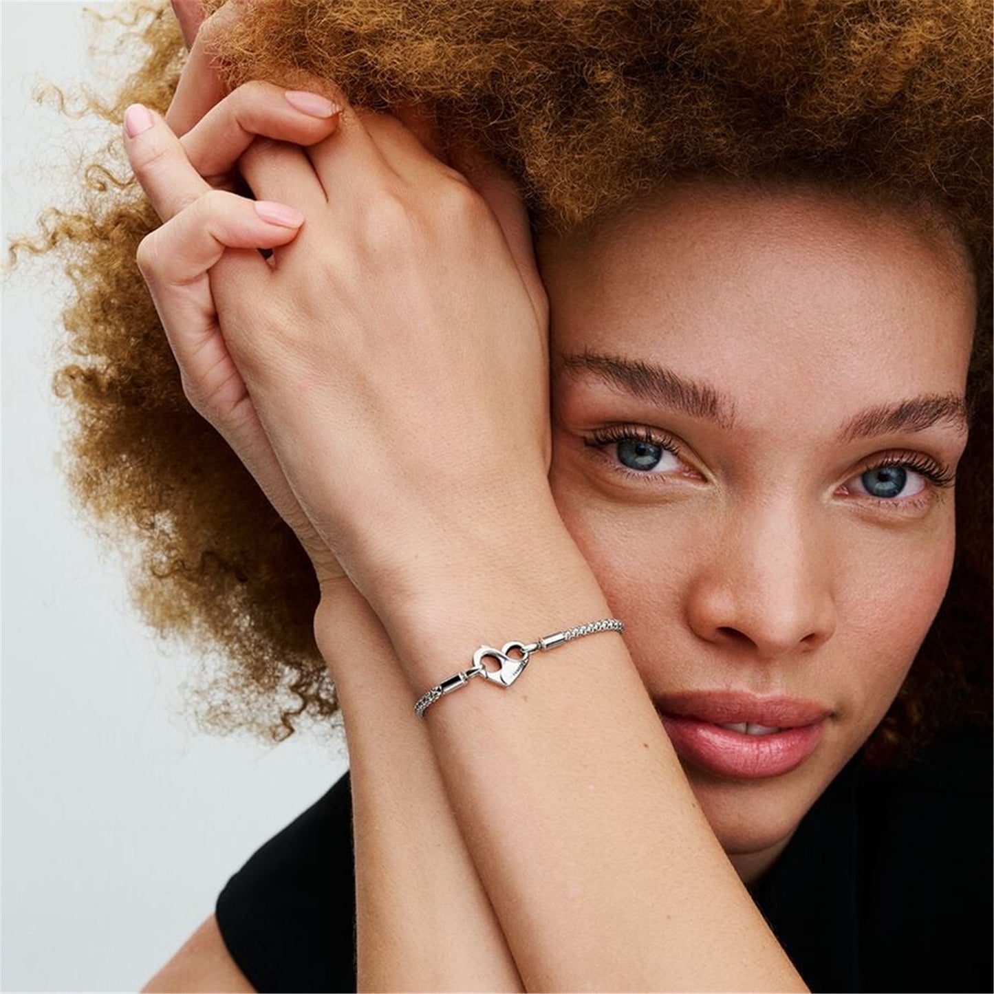S925 sterling silver Moments Studded Chain Bracelet